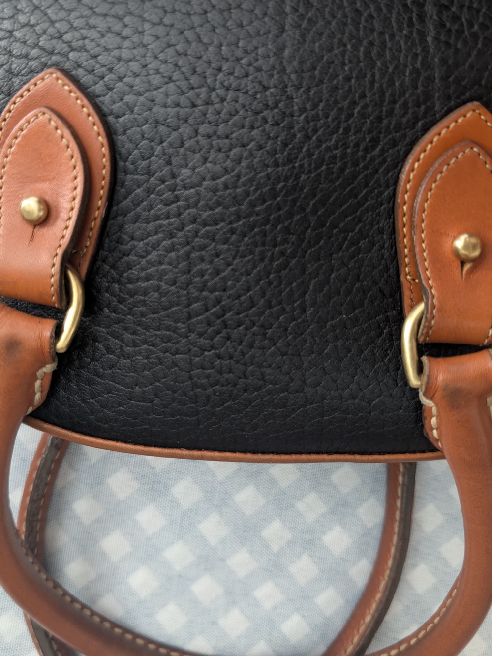 🥰💄VTG EUC Dooney & Bourke Norfolk Case Satchel with British Tan Trim - Picture 11 of 16